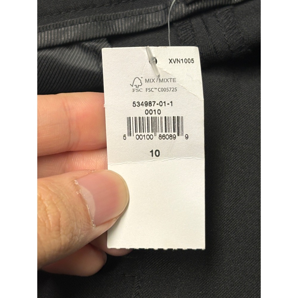 NWT Banana Republic Sculpted Stretch Trouser Pants Black High Rise 10 W34 L32 - Picture 6 of 15